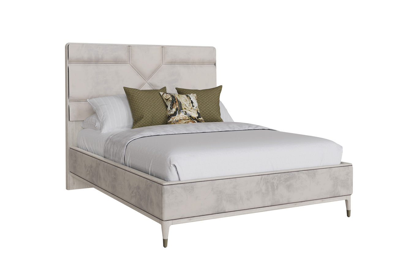 Darcy Art Deco bed in Sand or Ebony-Beds & Bed Frames-Renaissance Design Studio