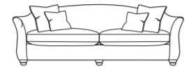 Darcy XL sofa  with split by SPIRIT Westbridge in stock and reduced