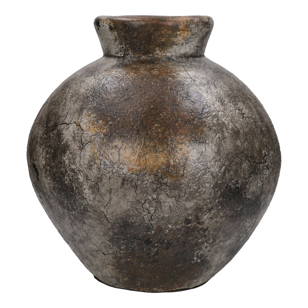 Darim large cement grey vase-Renaissance Design Studio