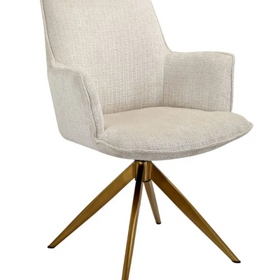 Davina Swivel Dining chair with arm .  Carvers