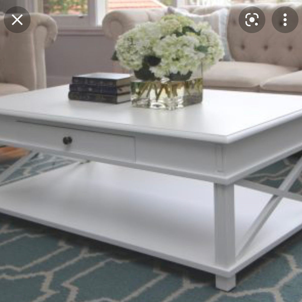Dawson  Coffee Table with shelf and 1 drawer. REDUCED almost half price !