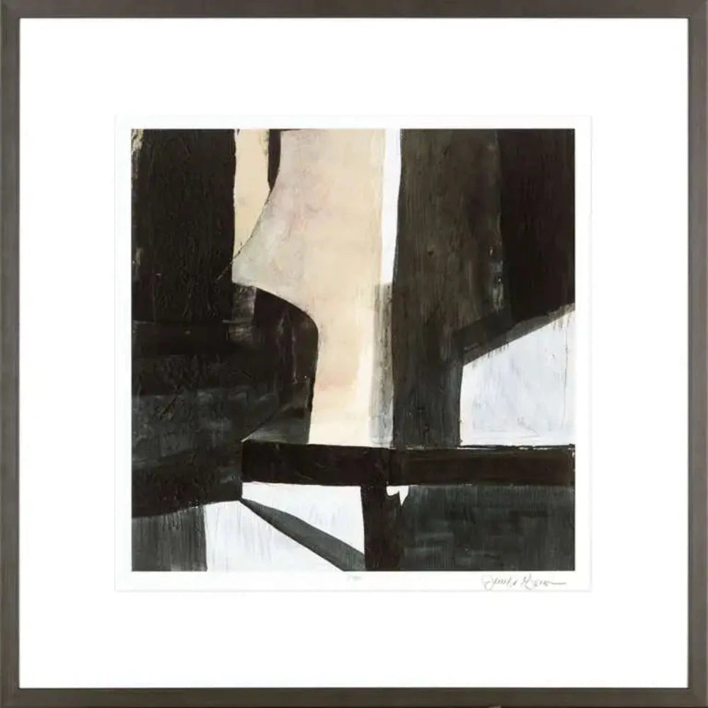 Deconstructed Ebony I. Framed art 53-Renaissance Design Studio