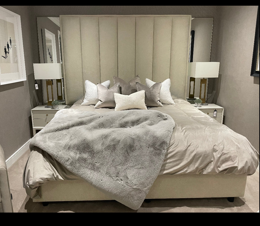 Delta Full wall height Emperor headboard XXL size . MEGA SALE item sold as seen in showroom-Renaissance Design Studio
