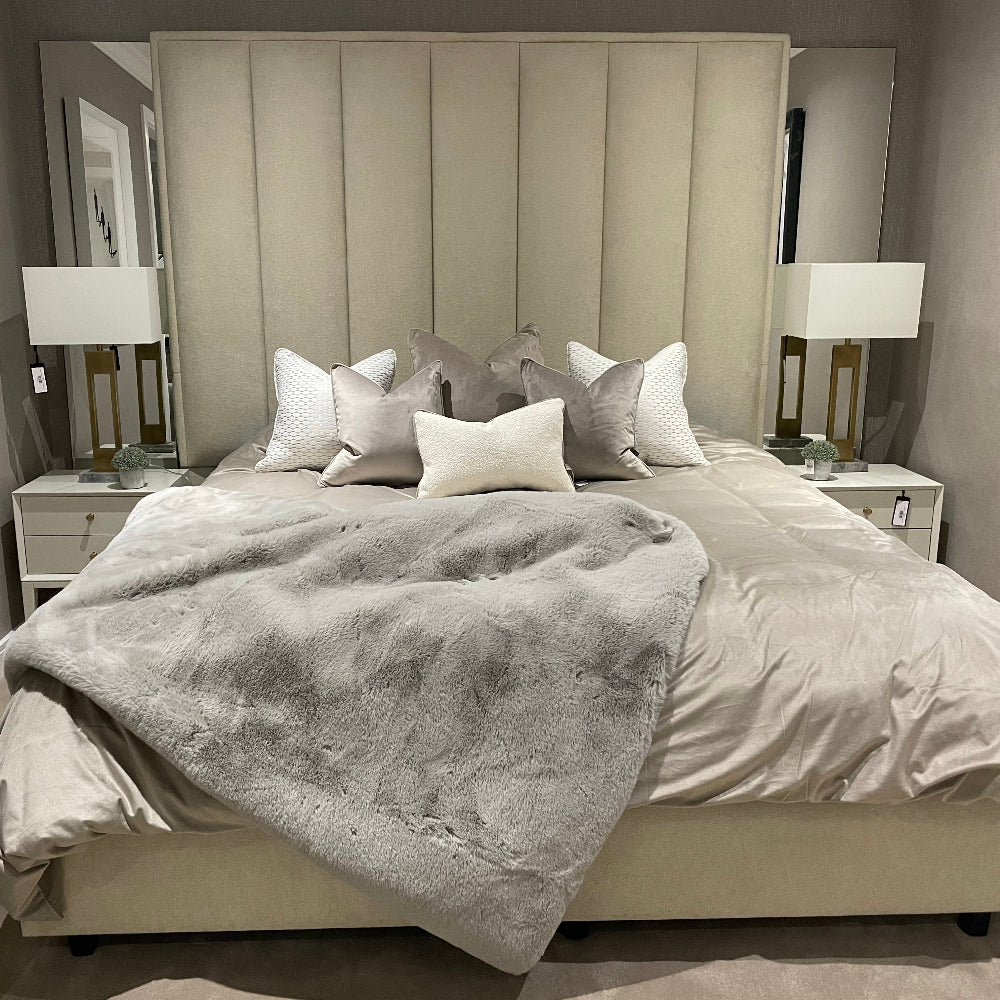 Delta Full wall height Emperor headboard XXL size . MEGA SALE item sold as seen in showroom-Renaissance Design Studio