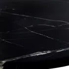 Denis side table in jet black with natural marble top