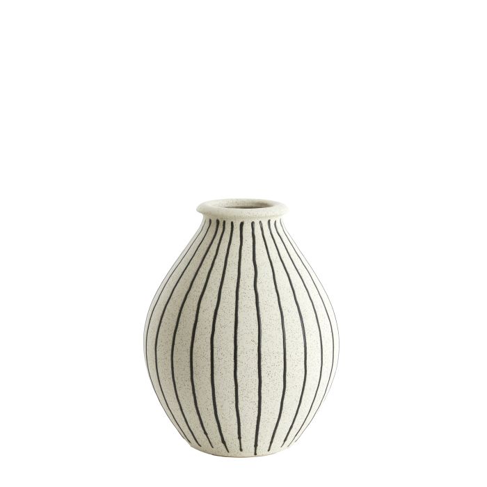 Diana Vase Deco ceramics cream-black-Renaissance Design Studio