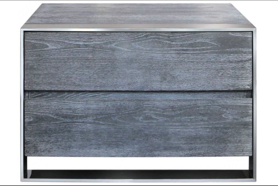 Diego large 2 drawer bedside nightstand reduced Clearance Less than half price-bedside cabinet-Renaissance Design Studio