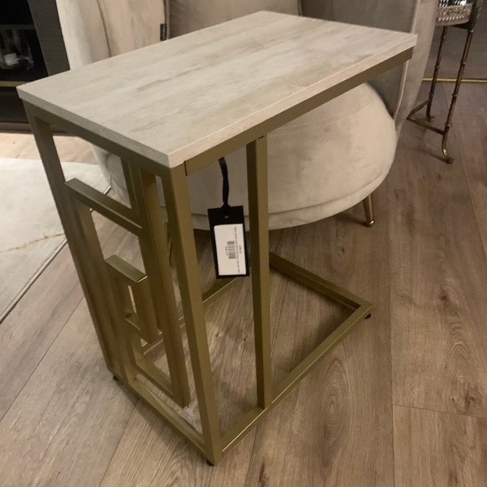 Dillon gold and cream sofa table special purchase offer in box format-sofa table-Renaissance Design Studio