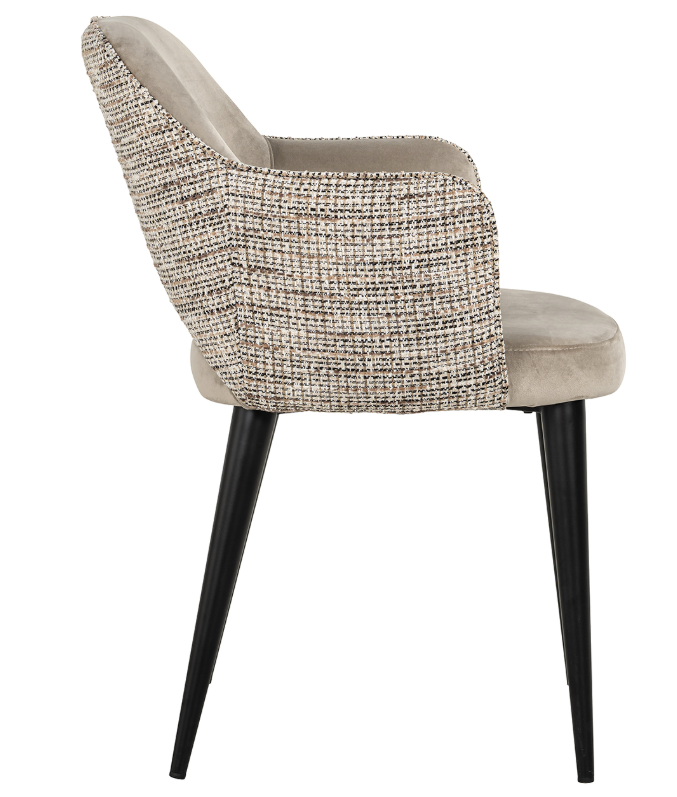 Dining Carver Armchair Tabitha Guinness 2 Tone Fabric. Reduced.-Renaissance Design Studio