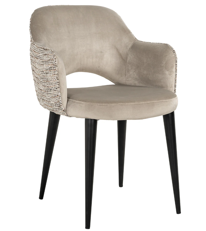 Dining Carver Armchair Tabitha Guinness 2 Tone Fabric. Reduced.-Renaissance Design Studio
