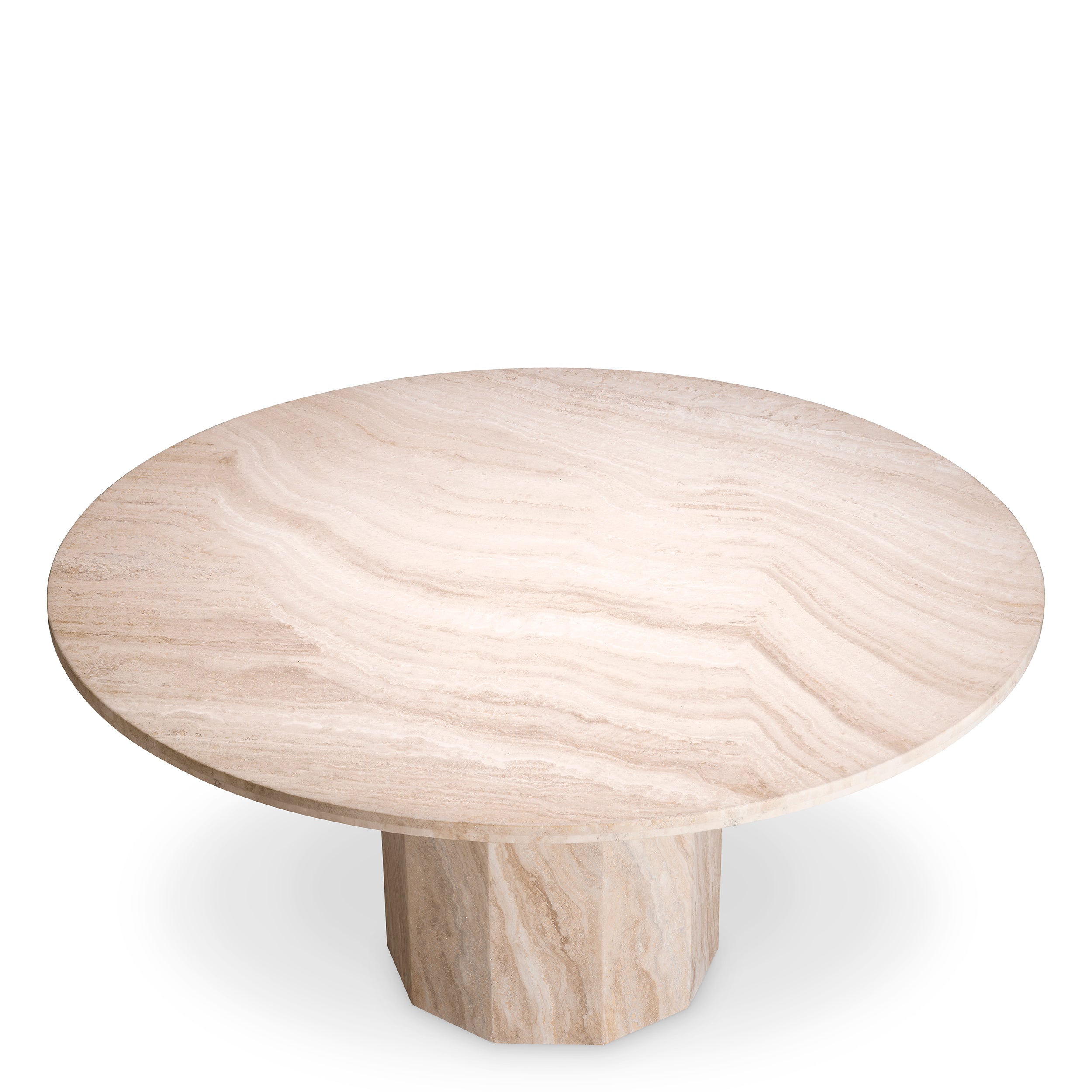 Dining Table Florence In Travertine marble by Eichholtz Ex showroom Save 27%-dining table-Renaissance Design Studio