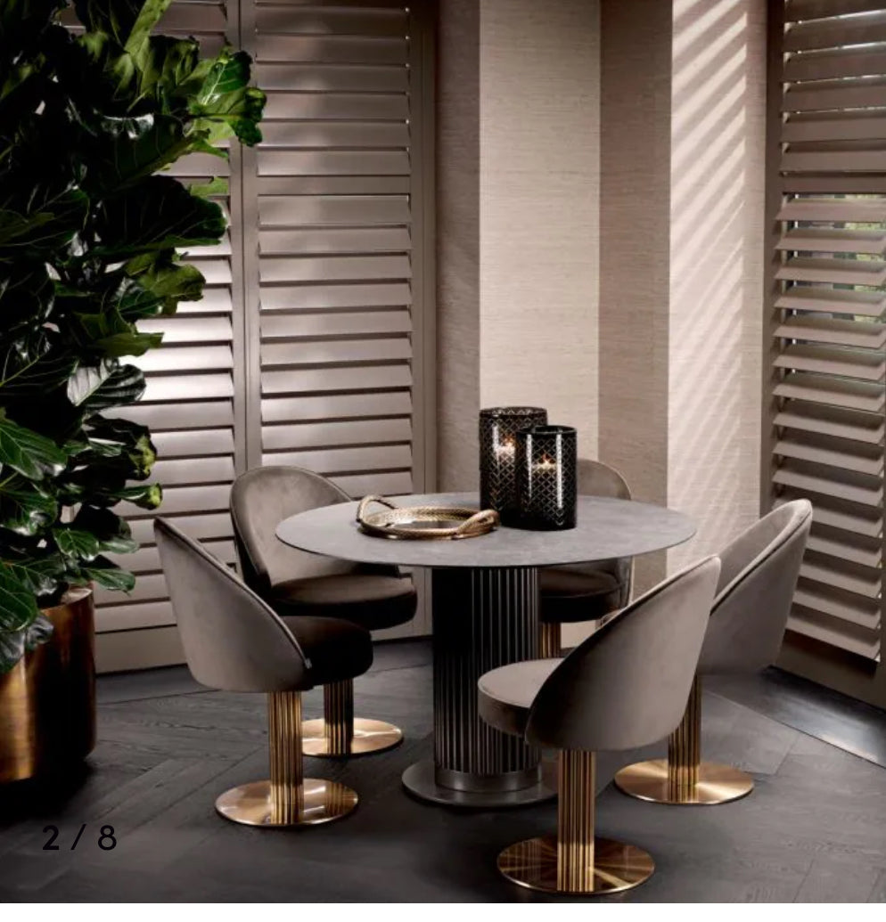 Dining Table Volterra Round by Eichholtz-Renaissance Design Studio