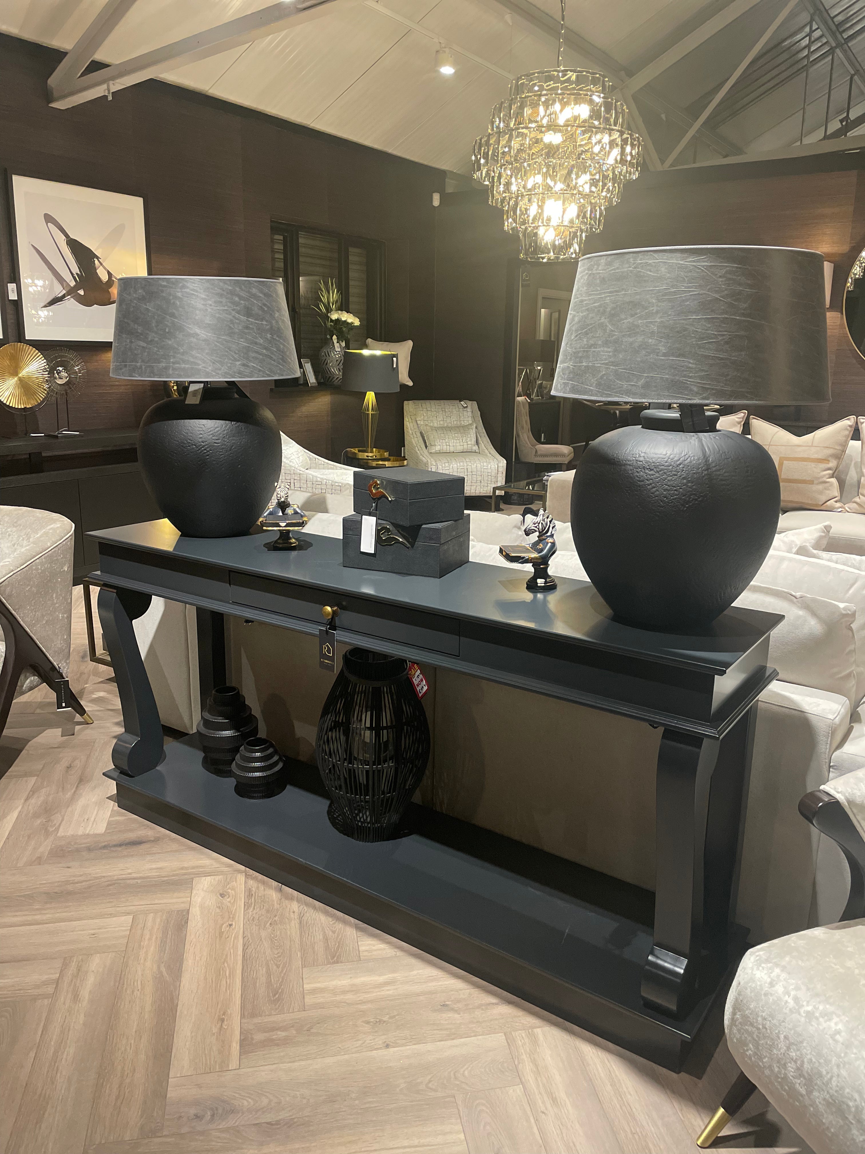 Dione scroll Console Table with 1 Drawer in various bespoke options-Renaissance Design Studio