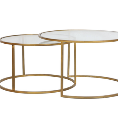 Don Gold round Coffee table set