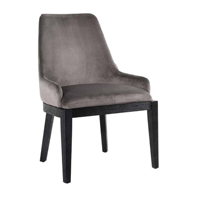 Donna luxury dining chair with wooden base
