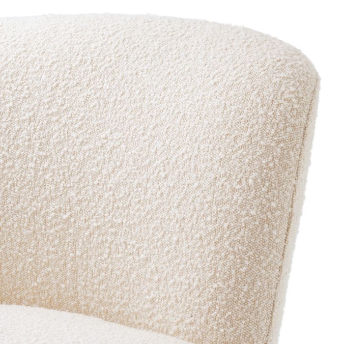 Doria curves boucle swivel chair by Eichholtz-Renaissance Design Studio