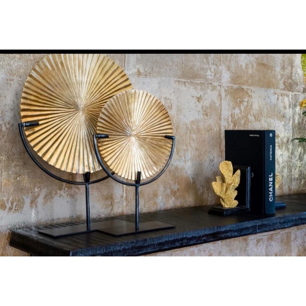 Dylan Gold Plate on Black Stand-Renaissance Design Studio