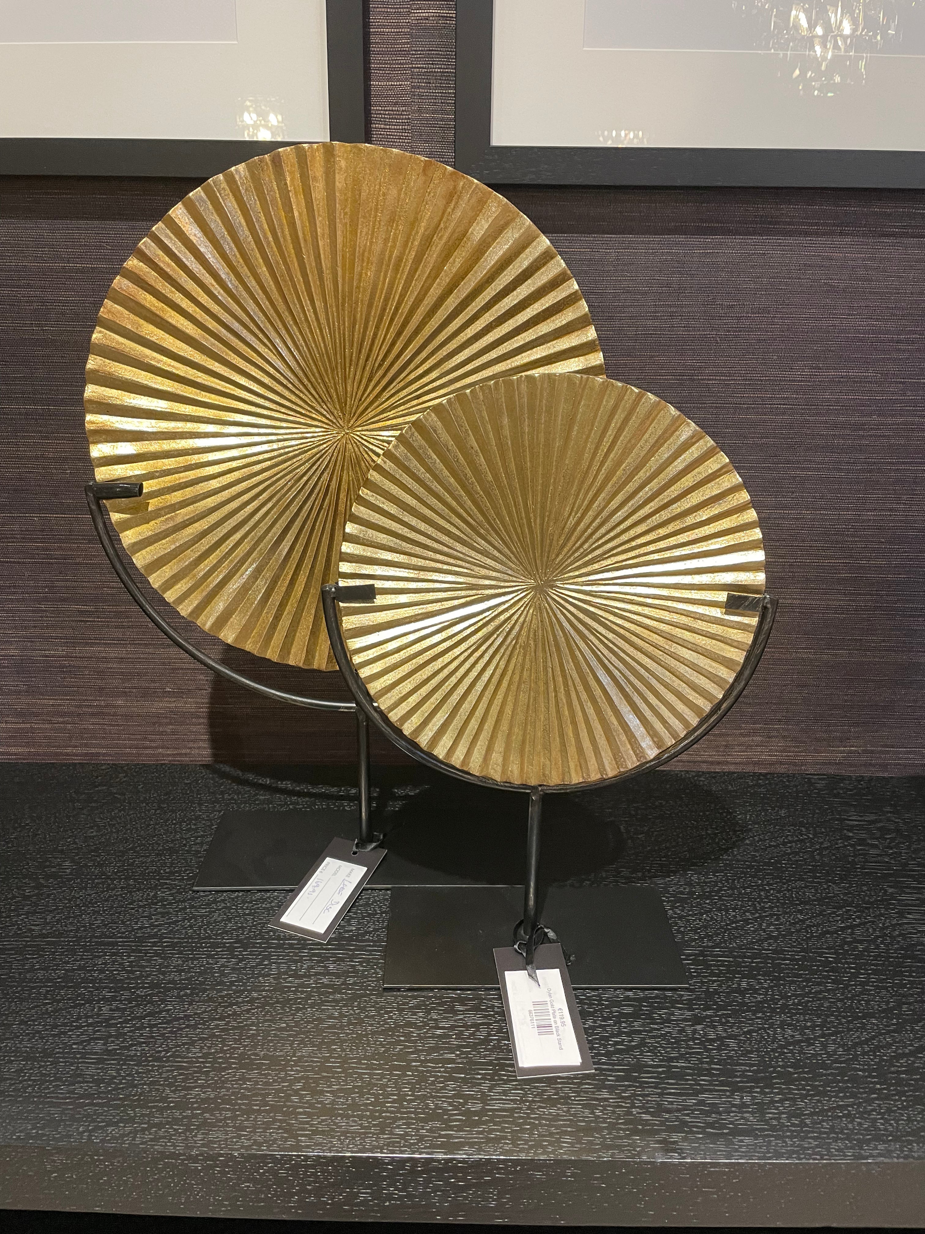 Dylan Gold Plate on Black Stand-Renaissance Design Studio