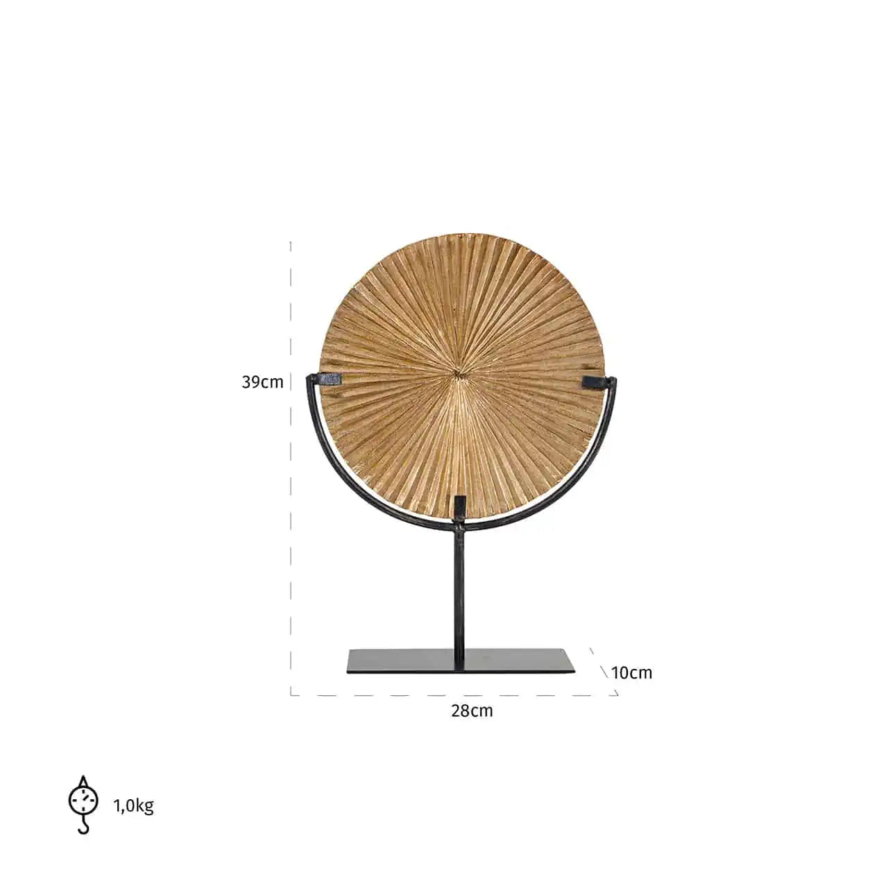 Dylan Gold Plate on Black Stand-Renaissance Design Studio