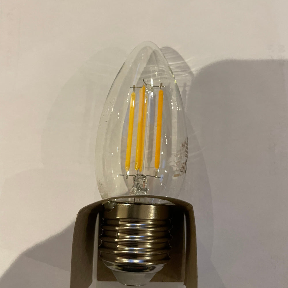 E27 wide screw in candle bulb OSRAM warm white lamp