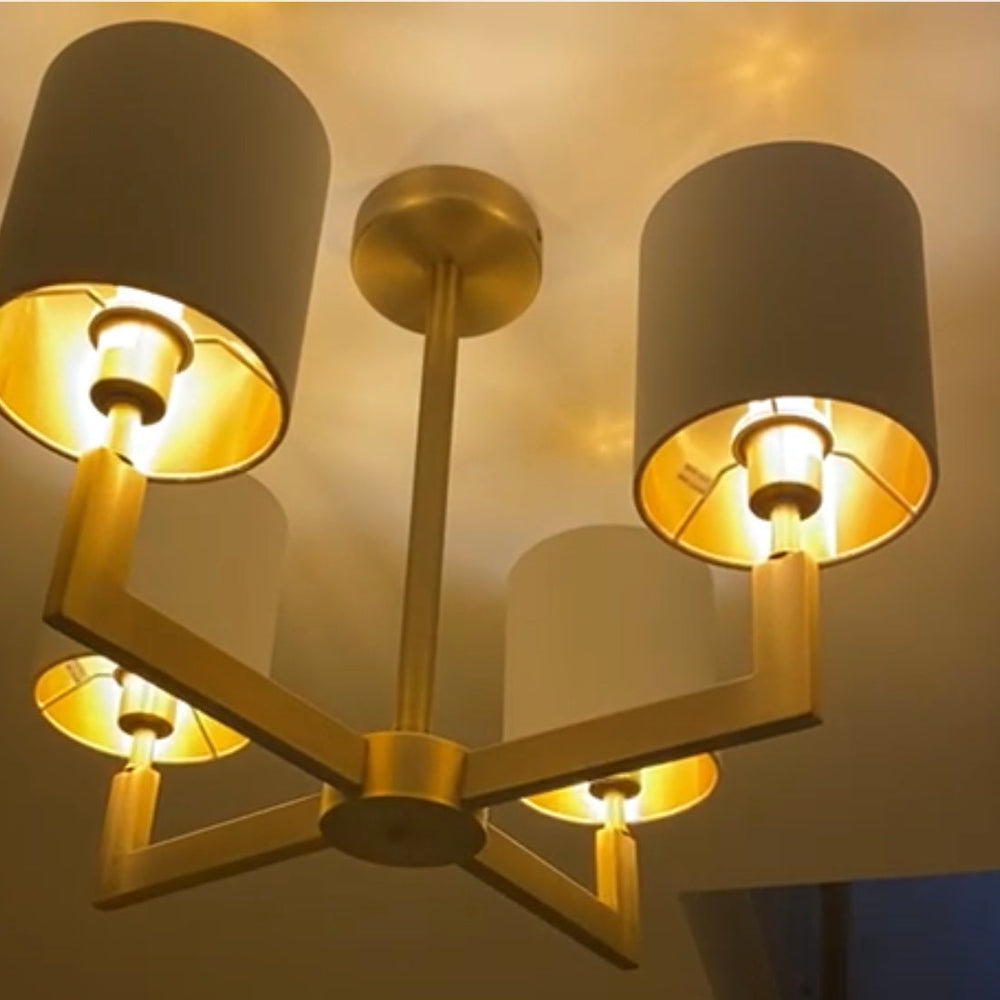Ealga chandelier in antiqued brass