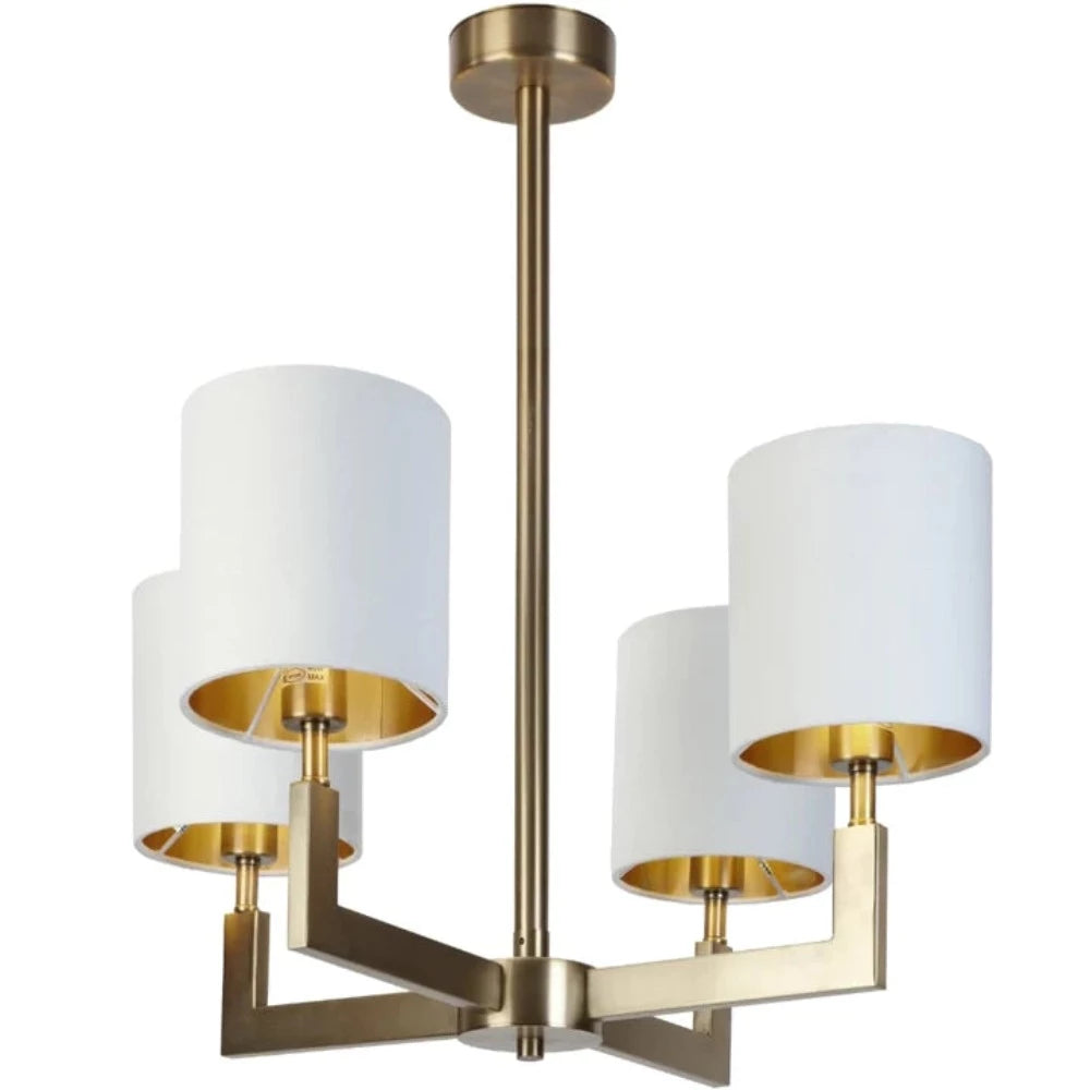 Ealga chandelier in antiqued brass