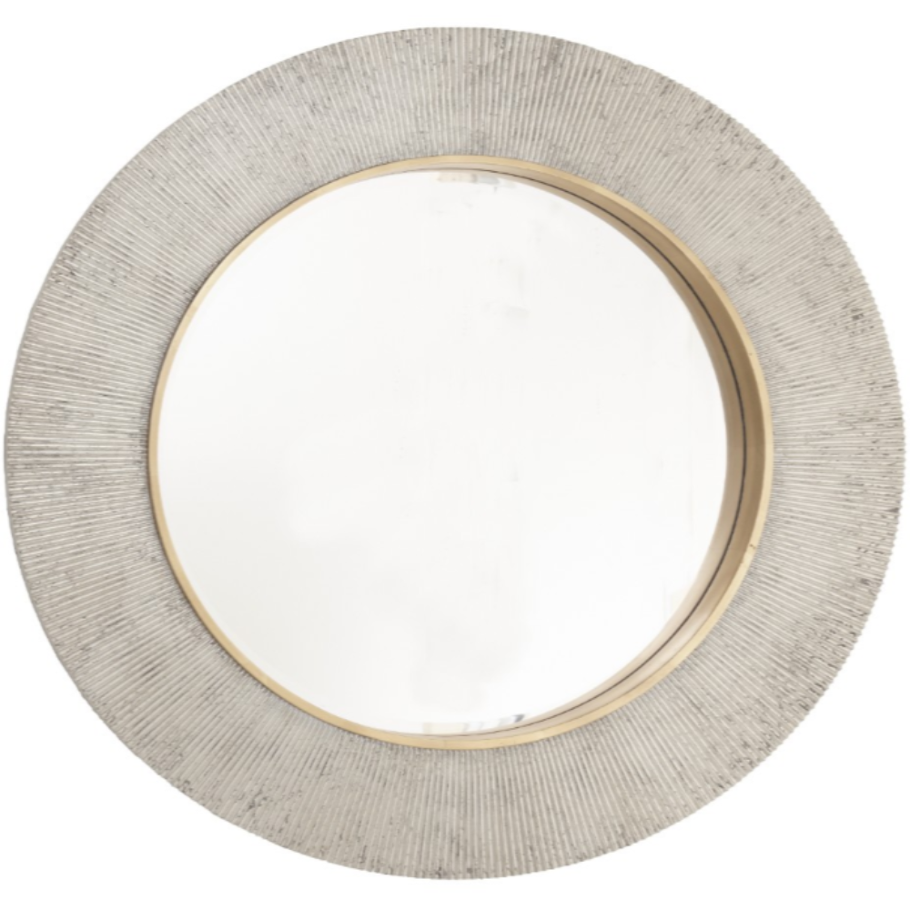 Edwina Silver Round Mirror 90cm