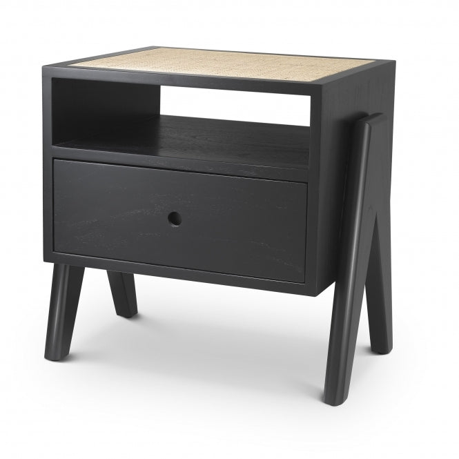 Nightstand Latour with cane top by Eichholtz in 2 finishes by eichholtz