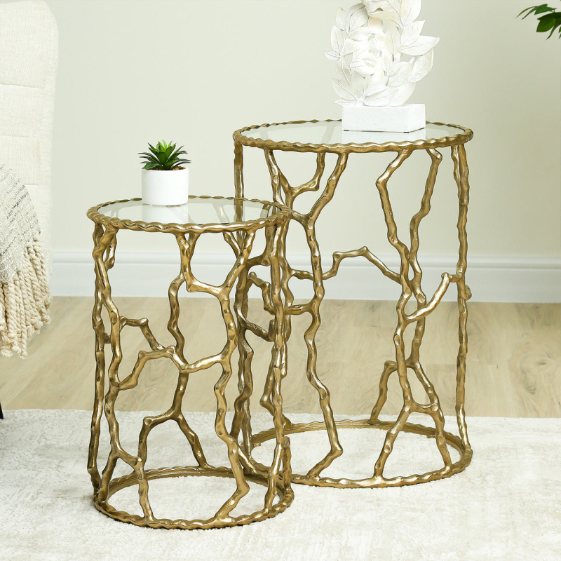 Elan Nest of twig side tables-Renaissance Design Studio