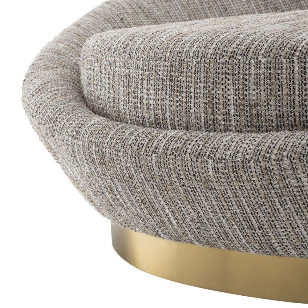 Eldorado Designer Loveseat with brass base by Eichholtz