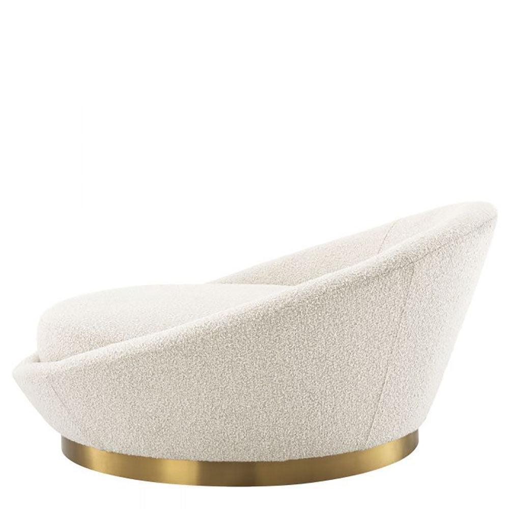 Eldorado Designer Loveseat with brass base by Eichholtz