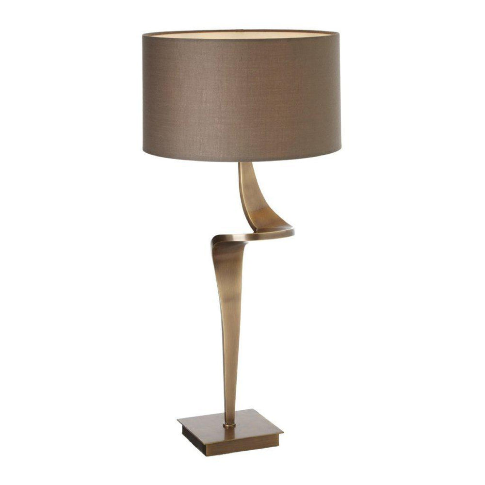 Elle table lamp in antiqued brass