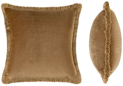 Elodie Sable Cushions With Fringe 45 x 45 cm-Renaissance Design Studio