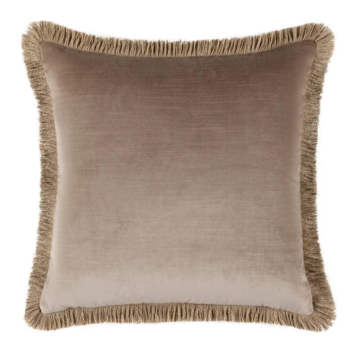 Elodie Sable Cushions With Fringe 45 x 45 cm-Renaissance Design Studio