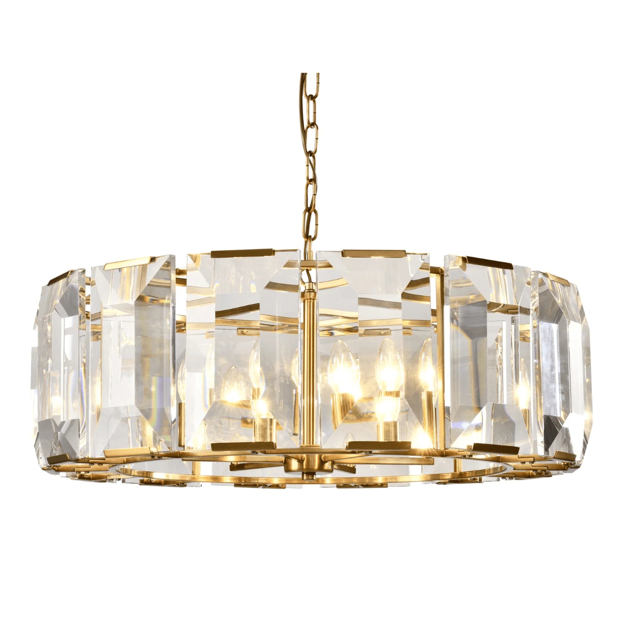 Elton brass Chandelier L REDUCED limited stock. NR-Chandelier-Renaissance Design Studio