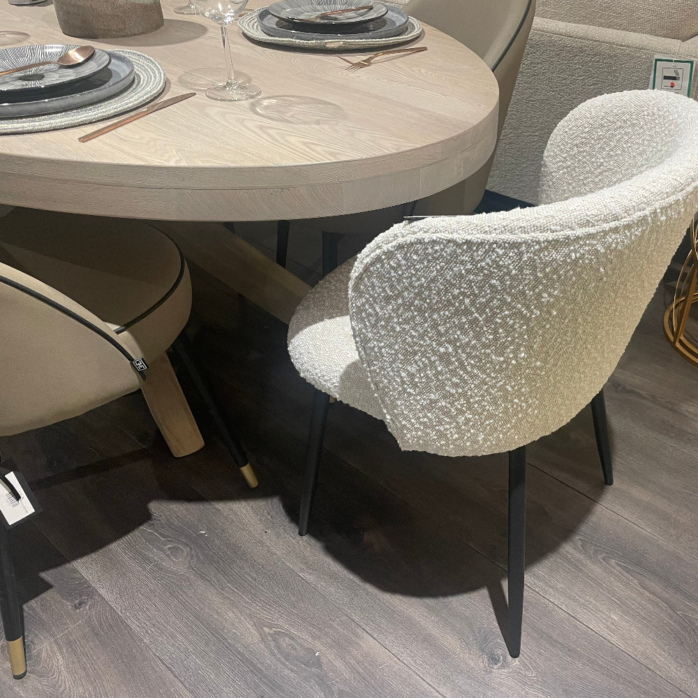 Ely Ellie Dining Chair Boucle reduced price Instore purchase-Renaissance Design Studio