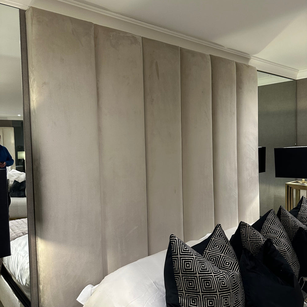 Emilia Emperor Full wall headboard with emperor  ottoman base custom made bed various options