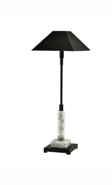 Emperor Buffet Lamp Black Or Gold With Marble Base-Renaissance Design Studio