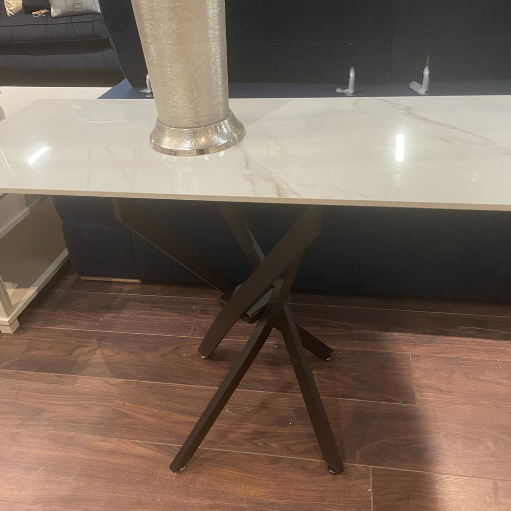 Enzo  white marble and gold coffee table set.