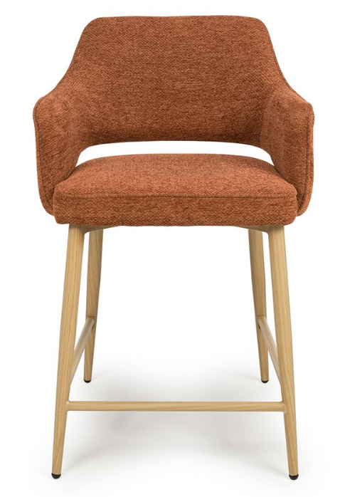 Errol Chairs – Counter & Bar Stool with Oak Legs (5 Colour Options)-Renaissance Design Studio
