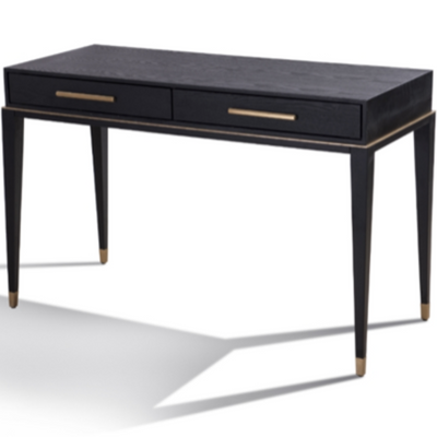Everard Black and Brass Desk by RV Astley