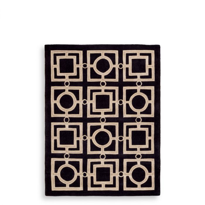 Evans rug in black and gold 170x240 by Eichholtz.