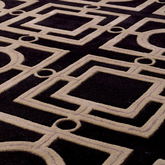 Evans XXL rug in black and gold 300 x400 by Eichholtz save up to 50% ONE ONLY-Renaissance Design Studio