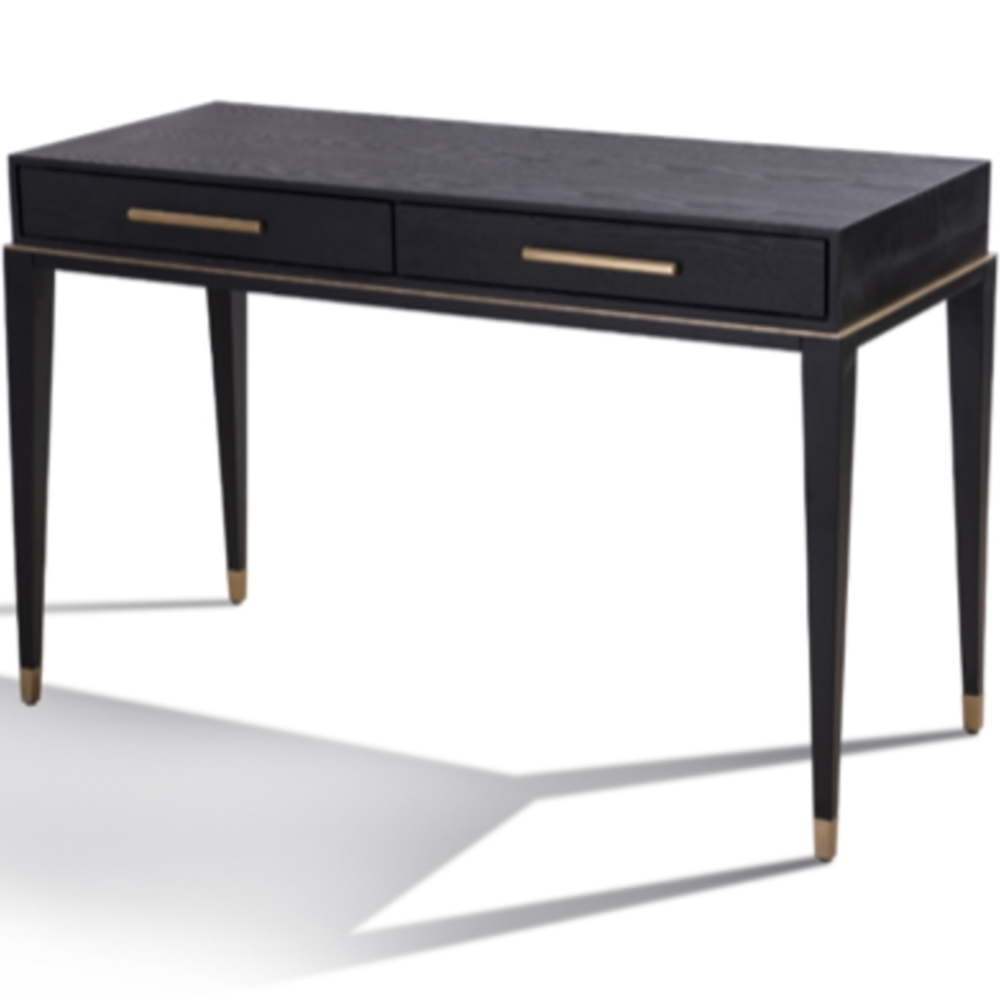 Everard  black and Brass Desk