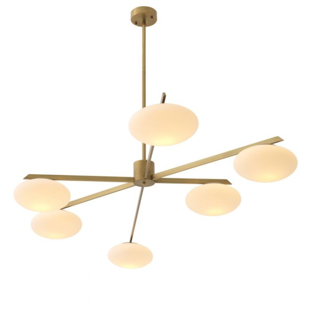 Evergreen 6 large chandelier by Eichholtz-Lighting-Renaissance Design Studio