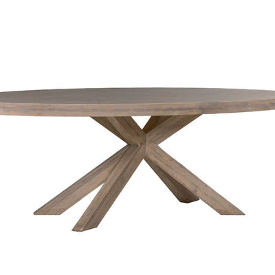 Fabian oak dining table oval or round with spider leg