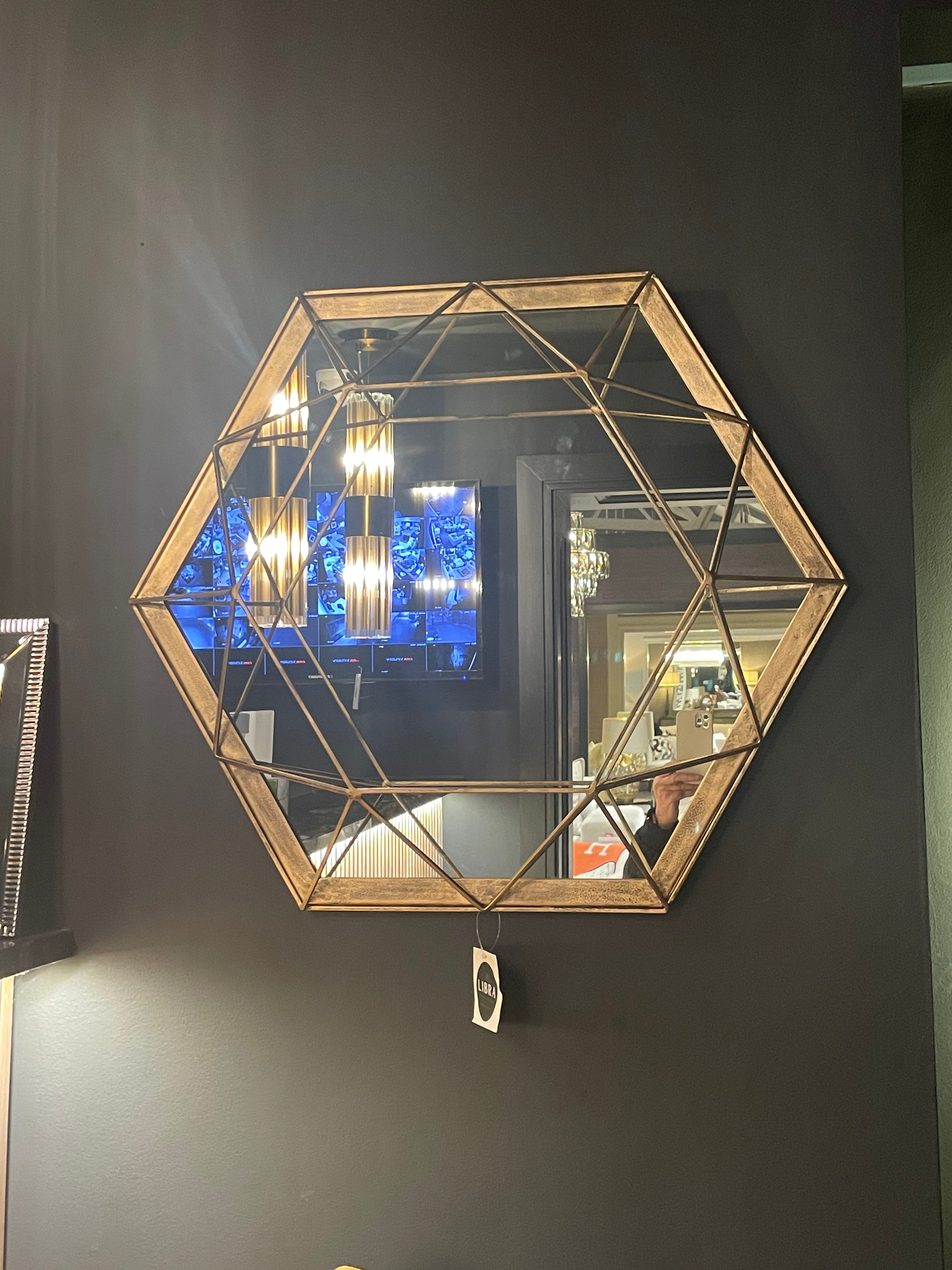 Fantabo gold mirror on half price offer-Mirror-Renaissance Design Studio