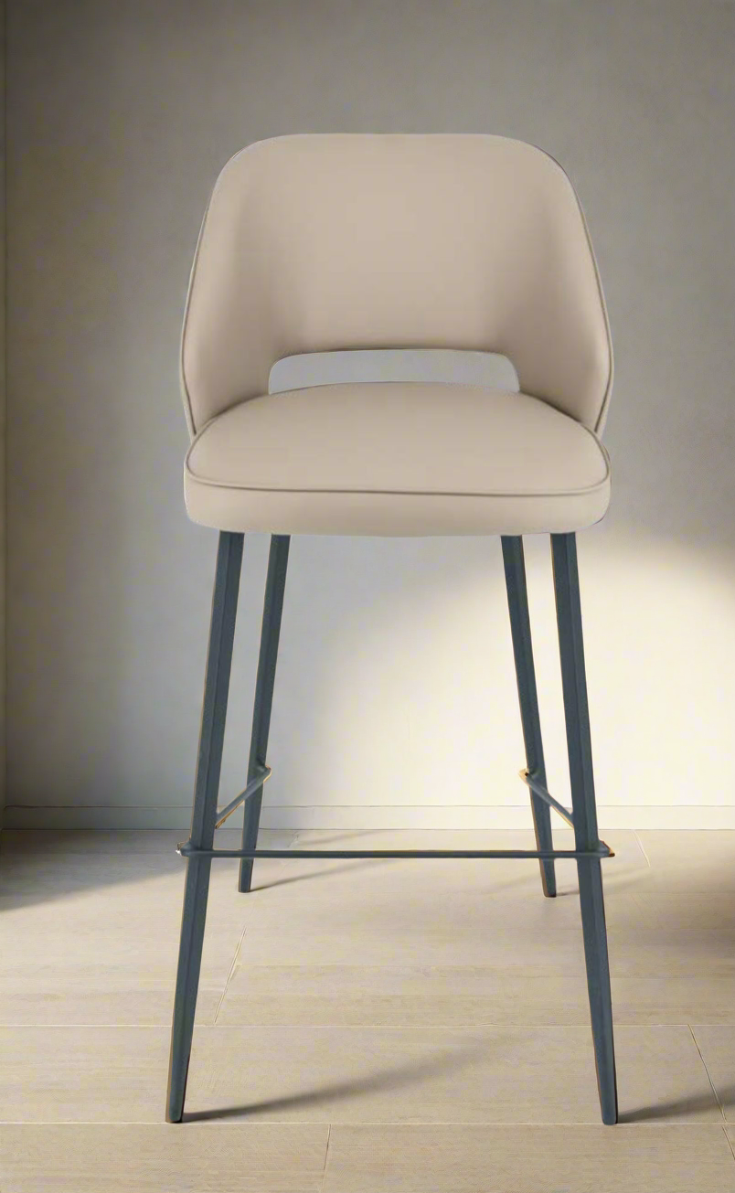 Fargo bar or counter stools in velvet or PU leather look-Renaissance Design Studio