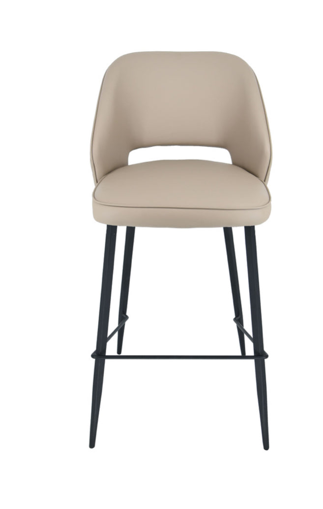 Fargo bar or counter stools in velvet or PU leather look-Renaissance Design Studio