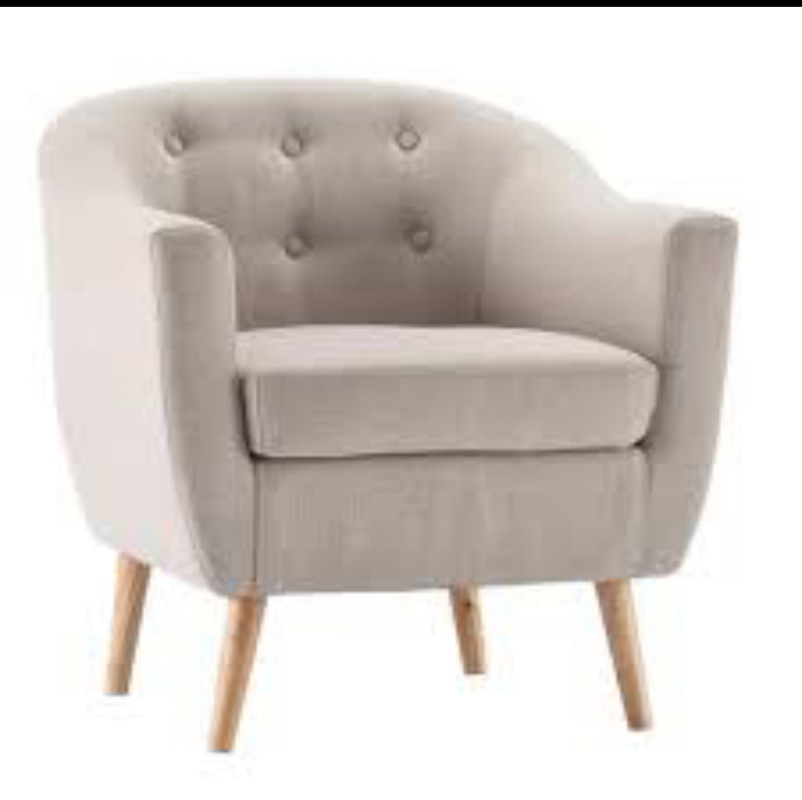 Farrelly tub chair in cream Last one ! Reduced clearance offer-Renaissance Design Studio